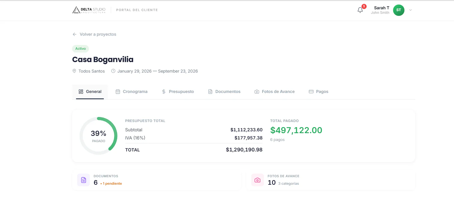 Praxis One client portal view